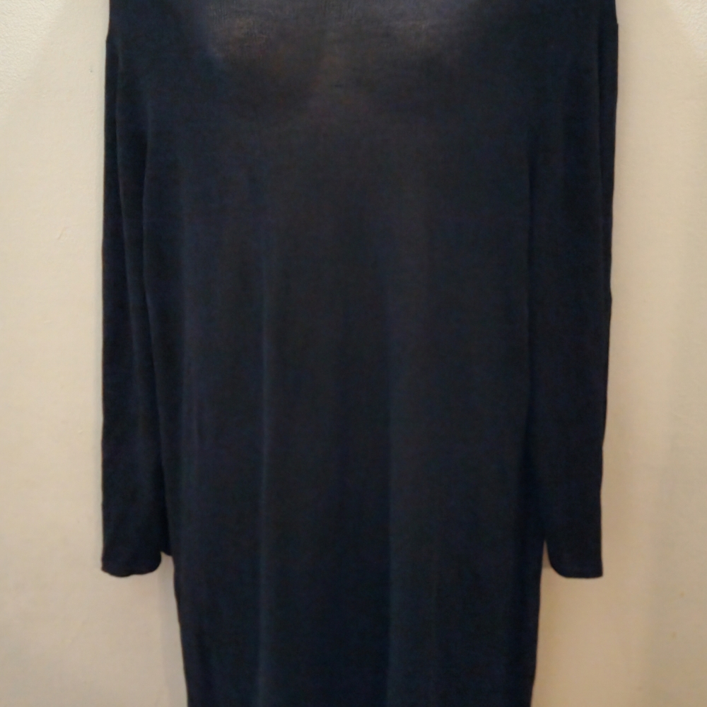 Zara boat neck sheer black dress